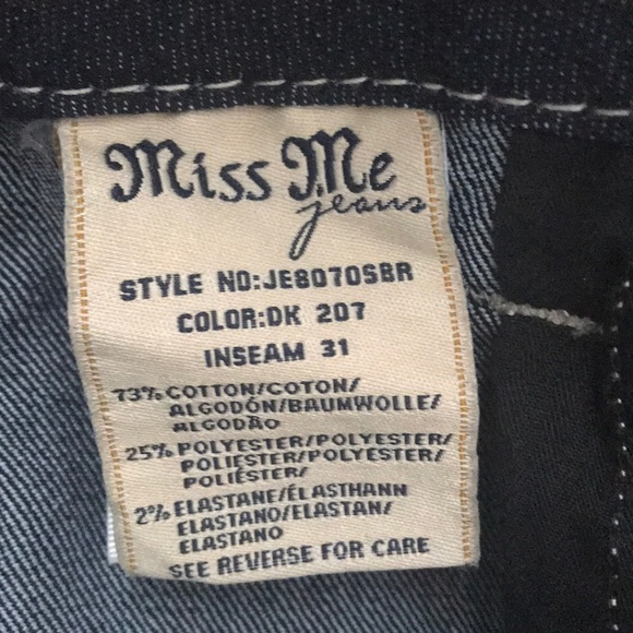 NWOT Miss Me Rhinestone Jeans - Picture 7 of 8